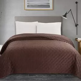 Покрывало евро, 260х240 см, 100% полиэстер, стеганое, Silvano, Ультрасоник Гранд, шоколад, AI-0404012