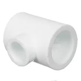 Тройник переходной полипропилен, 50х25х50 мм, белый, Valfex