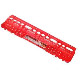 Полка для инструментов, пластик, 1 секция, 62.5х16.8х7.4 см, красная, Blocker, Breef, ПЦ3670КР