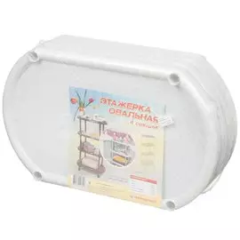 Полка для обуви, пластик, 4 секции, 50х31х83 см, на колесах, Полимербыт, С845