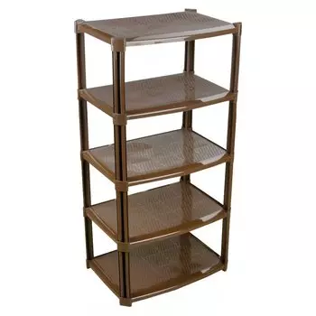 Полка для обуви, пластик, 5 секций, 51х35х100.8 см, Альтернатива, Эконом, М2446