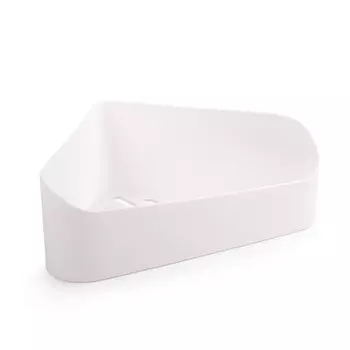 Полка настенная, угловая, для ванной комнаты, белая, Альтернатива, М8434