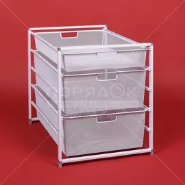 Полка универсальная, сталь, 5 секций, 43.5х56.5х55 см, Larvij, 05WH N