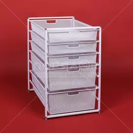 Полка универсальная, сталь, 7 секций, 43.5х54.5х75 см, Larvij, 06WH N