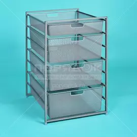 Полка универсальная, сталь, 7 секций, 43.5х54.5х75 см, Larvij, 08GA N