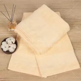 Полотенце банное, 50х90 см, Авангард, 450 г/кв.м, Цветы 3-D 5547 светло-желтое 196