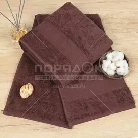 Полотенце банное, 50х90 см, Cleanelly, 460 г/кв.м, коричневое ПТХ-2601-03732