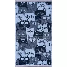 Полотенце банное, 50х90 см, Cleanelly, 460 г/кв.м, Мьяу пестротканное ПЦ-2602-2744 10000