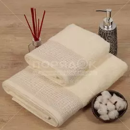Полотенце банное, 70х140 см, Barkas, 500 г/кв.м, Мегаполис Слоновая кость Узбекистан