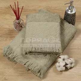 Полотенце банное, 70х140 см, Silvano, 500 г/кв.м, Бахрома светло-зеленое DU-14-70 Турция