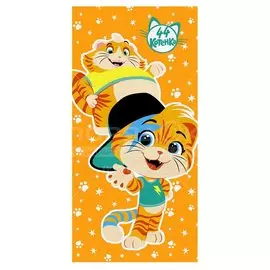 Полотенце детское, 60х120 см, 44 Котёнка Мальчики оранжевый м1142_13 M