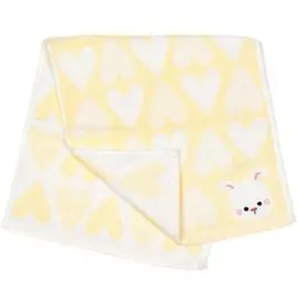 Полотенце детское 35х75 см, 100% хлопок, желтое, Silvano, Сердечки, Китай, Y8-2954