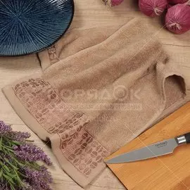 Полотенце кухонное 30х50 см, Barkas Время кофе Песочный