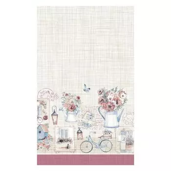 Полотенце кухонное 40х70 см, 170 г/м2, 100% хлопок, Самойловский текстиль, История открыток, Россия