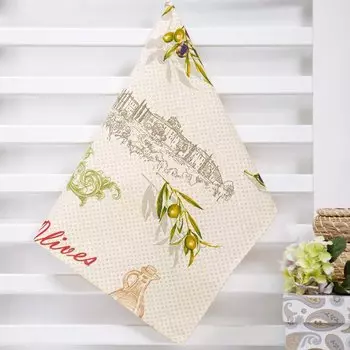 Полотенце кухонное 70х50 см, 100% хлопок, рогожка, АртДизайн, Оливия, Россия, ПКР50.70