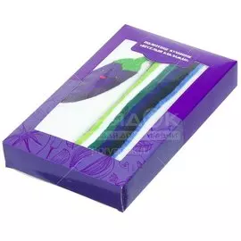 Полотенце кухонное махровое, 34х78 см, 380 г/м2, 100% хлопок, Весёлый баклажан, молочное, Китай, DH-11