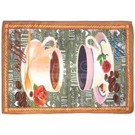 Полотенце кухонное махровое, 40х57 см, микрофибра, Чаепитие, Китай, Y8-2949