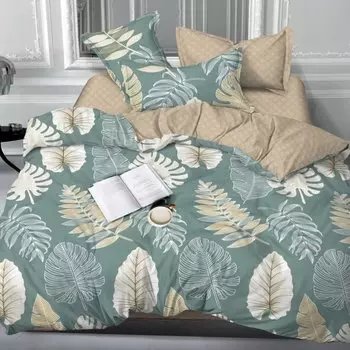 Постельное белье 1.5-спальное, простыня 150х215 см, 2 наволочки 70х70 см, пододеяльник 145х215 см, Бояртекс, сатин, Luxor 1841-2 А/В (К)