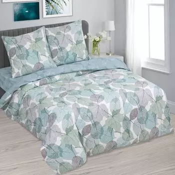 Постельное белье 1.5-спальное, простыня 140х200 см, 2 наволочки 70х70 см, пододеяльник 145х215 см, простыня на резинке, АртПостель, поплин, Мирей