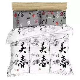 Постельное белье 1.5-спальное, простыня 150х215 см, 2 наволочки 70х70 см, пододеяльник 145х215 см, Василиса, бязь, 4038/1 О