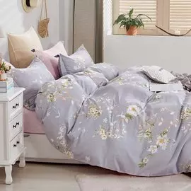 Постельное белье 1.5-спальное, простыня 150х220 см, 2 наволочки 50х70 см, пододеяльник 145х215 см, Cleo, сатин, коллекция Satin Lux, 16/1028-SL