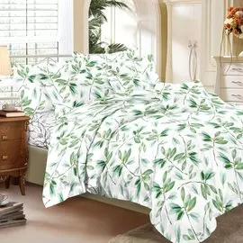 Постельное белье 1.5-спальное, простыня 150х220 см, 2 наволочки 70х70 см, пододеяльник 145х215 см, Cleo, полисатин, коллекция Art Color, 15/069-AC