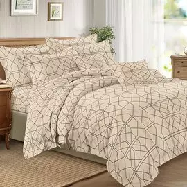 Постельное белье 1.5-спальное, простыня 150х220 см, 2 наволочки 70х70 см, пододеяльник 145х215 см, Cleo, полисатин, коллекция Art Color, 15/094-AC