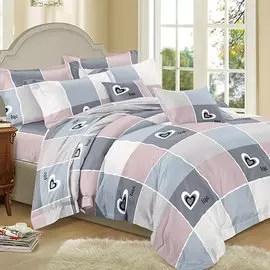 Постельное белье 1.5-спальное, простыня 150х220 см, 2 наволочки 70х70 см, пододеяльник 145х215 см, Cleo, полисатин, коллекция Art Color, 15/095-AC