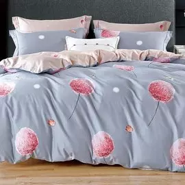 Постельное белье 1.5-спальное, простыня 150х220 см, 2 наволочки 70х70 см, пододеяльник 145х215 см, Cleo, поплин, коллекция Pure Cotton, 15/161-PC