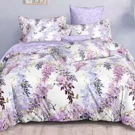 Постельное белье 1.5-спальное, простыня 150х220 см, 2 наволочки 70х70 см, пододеяльник 145х215 см, Cleo, поплин, коллекция Pure Cotton, 15/206-PC