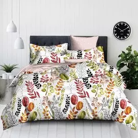 Постельное белье 1.5-спальное, простыня 150х220 см, 2 наволочки 70х70 см, пододеяльник 145х215 см, Cleo, поплин, коллекция Pure Cotton, 15/221-PC