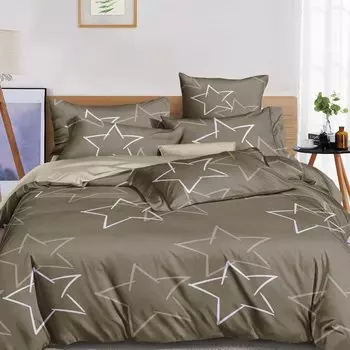 Постельное белье 1.5-спальное, простыня 150х220 см, 2 наволочки 70х70 см, пододеяльник 145х215 см, Cleo, поплин, коллекция Pure Cotton, 15/228-PC