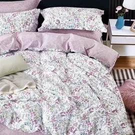 Постельное белье 1.5-спальное, простыня 150х220 см, 2 наволочки 70х70 см, пододеяльник 145х215 см, Cleo, поплин, коллекция Pure Cotton, Рure Cotton 15/181-PC