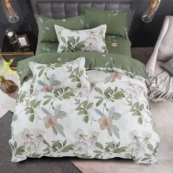 Постельное белье 1.5-спальное, простыня 150х220 см, 2 наволочки 70х70 см, пододеяльник 145х215 см, Cleo, сатин, коллекция Satin de Luxe, Satin Luxe