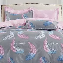 Постельное белье 1.5-спальное, простыня 150х220 см, 2 наволочки 70х70 см, пододеяльник 145х215 см, Cleo, сатин, коллекция Satin Lux, 15/645-SL