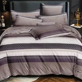 Постельное белье 1.5-спальное, простыня 150х220 см, 2 наволочки 70х70 см, пододеяльник 147х215 см, Cleo, поплин, -Cleo PureCott, -PureCott