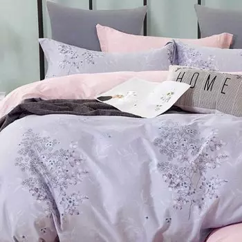 Постельное белье 1.5-спальное, простыня 160х215 см, 2 наволочки 50х70 см, пододеяльник 145х215 см, Butterfly, поплин, 6195