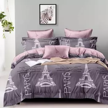 Постельное белье 1.5-спальное, простыня 160х220 см, 2 наволочки 70х70 см, пододеяльник 145х215 см, Butterfly, поплин, рис 1979