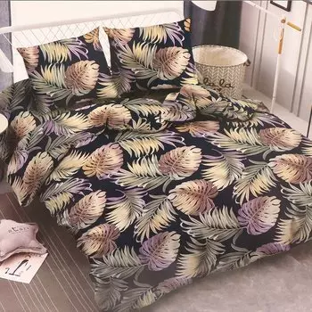 Постельное белье 2-спальное, простыня 180х210 см, 2 наволочки 70х70 см, пододеяльник 175х215 см, Майская ночь, полисатин, Джунгли