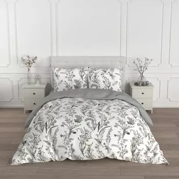 Постельное белье 2-спальное, простыня 215х240 см, 2 наволочки 70х70 см, пододеяльник 175х215 см, Для Snoff, сатин, Гранада