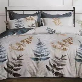 Постельное белье 2-спальное, простыня 175 х 214 см, 2 наволочки 70х70 см, пододеяльник 175 х 214 см, Адель, поплин, Дриада