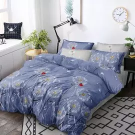 Постельное белье 2-спальное, простыня 180х215 см, 2 наволочки 50х70 см, пододеяльник 175х215 см, Butterfly, поплин, 6080