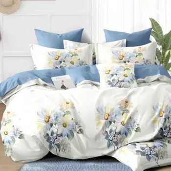 Постельное белье 2-спальное, простыня 180х215 см, 2 наволочки 70х70 см, пододеяльник 175х215 см, Butterfly, поплин, 6211