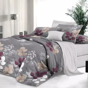 Постельное белье 2-спальное, простыня 180х215 см, 2 наволочки 70х70 см, пододеяльник 175х215 см, Butterfly, сатин, Оксана