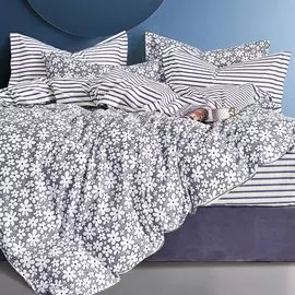 Постельное белье 2-спальное, простыня 200х220 см, 2 наволочки 50х70 см, пододеяльник 175х215 см, Cleo, сатин, коллекция Satin Lux, 22/1021-SL