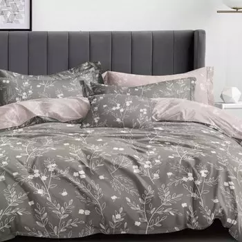 Постельное белье 2-спальное, простыня 200х220 см, 2 наволочки 70х70 см, пододеяльник 175х215 см, Cleo, поплин, коллекция Pure Cotton, 20/248-PC