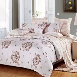 Постельное белье 2-спальное, простыня 200х220 см, 2 наволочки 70х70 см, пододеяльник 175х215 см, Cleo, поплин, коллекция Pure Cotton, Рure Cotton 20/176-PC