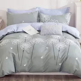 Постельное белье 2-спальное, простыня 230х240 см, 2 наволочки 50х70 см, пододеяльник 175х215 см, Cleo, сатин, коллекция Satin de Luxe, 22/037-SLL