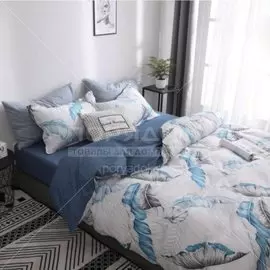 Постельное белье Butterfly евро сатин (простыня 215х240 см, 2 наволочки 70х70 см, пододеяльник 200х215 см) рис 2096