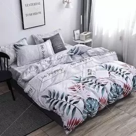 Постельное белье Butterfly евро сатин (простыня 215х240 см, 2 наволочки 70х70 см, пододеяльник 200х215 см) рис 2097